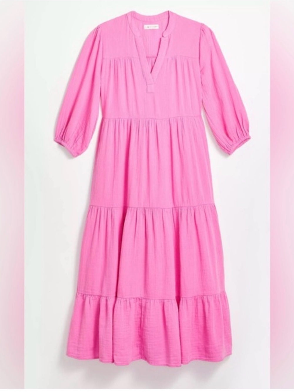 Lou & Grey for Loft women’s Pink Tiered maxi Dress